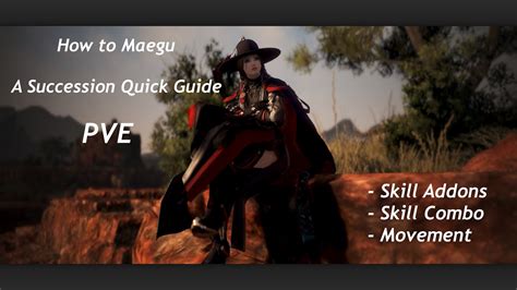 How To Maegu Succ Quick Guide PVE BDO YouTube