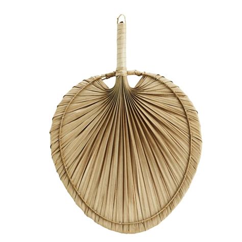 Madam Stoltz Large Natural Hanging Palm Leaf Barker And Stonehouse