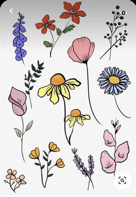 Pin By Kim Deitrich On Crafts Cute Flower Drawing Wildflower Drawing Flower Drawing