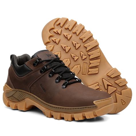 Bota Coturno Adventure Masculino Original couro legítimo Ref S1 Via