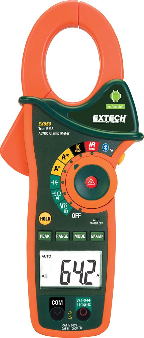 Extech Ex True Rms A Ac Dc Clamp Meter With Bluetooth Tequipment