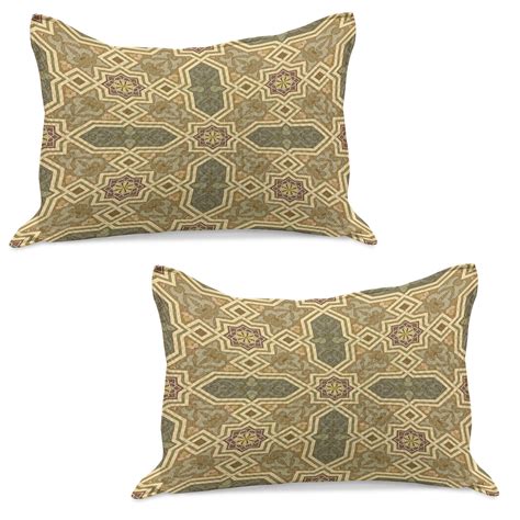 Victorian Knitted Quilt Pillowcover Set Of 2 Botanical Inspired