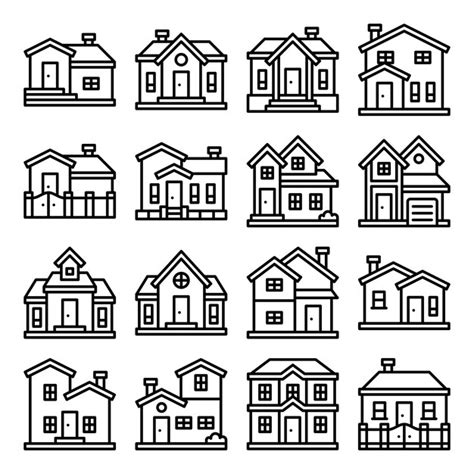 Premium Vector Set Of House Icon Vector