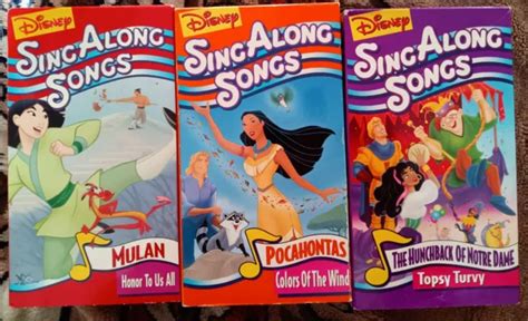 Disney Sing Along Songs Mulan Pocahontas The Hunchback Of Notre Dame