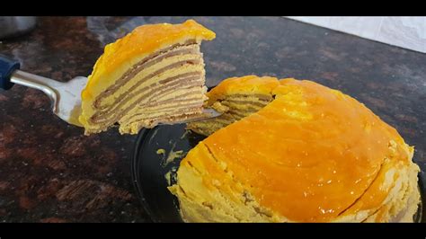 Mango Crepe Cake Easy Crepe Cake Recipe Mango Crepe Recipe Ayshacooking Youtube