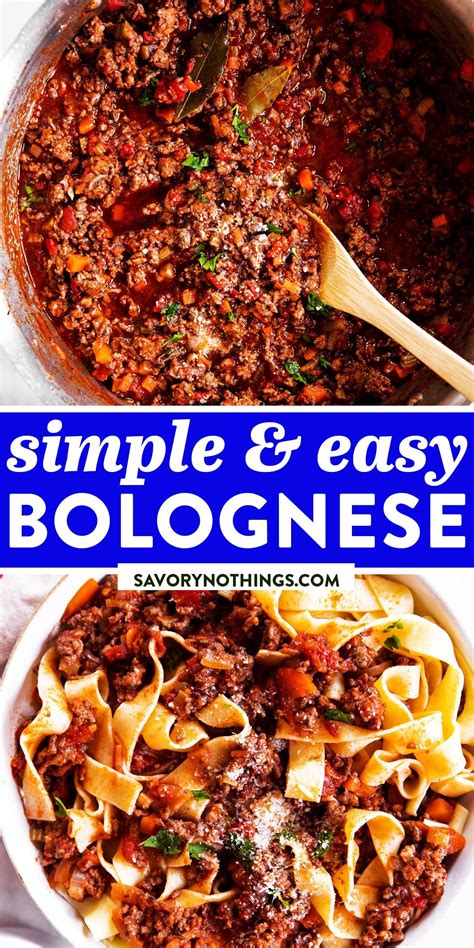 Simple Bolognese Sauce Recipe Savory Nothings Easy Beef Bolognese Recipe Bolognese Recipe