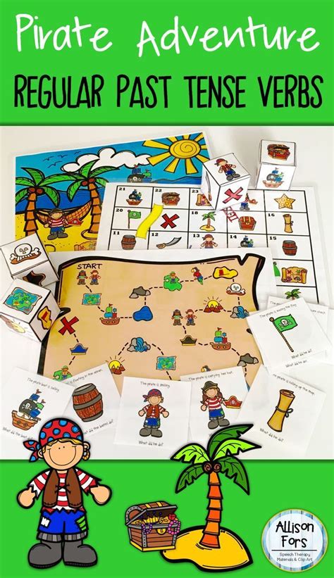 Regular Past Tense Verbs Cards Activities And Grammar Games For Speech Therapy Orthophonie Jeux