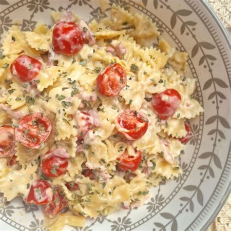 P Tes Au Boursin Lardons Et Tomates Cerises Recette Cookeo