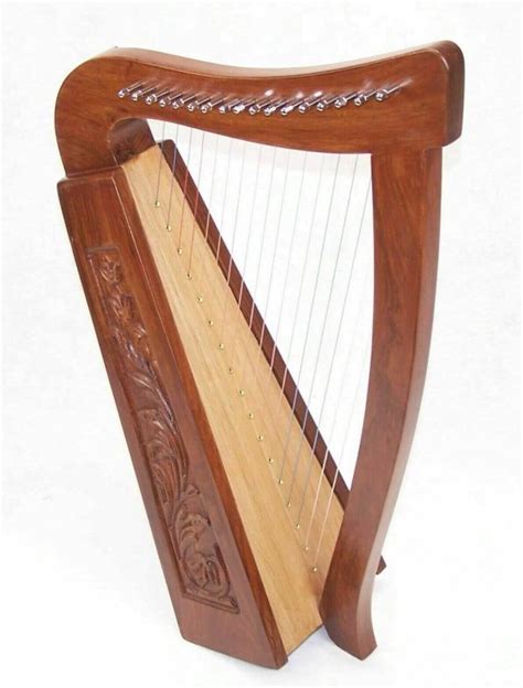 27 Inch Tall Celtic Irish Knee Harp 17 Strings Solid Wood