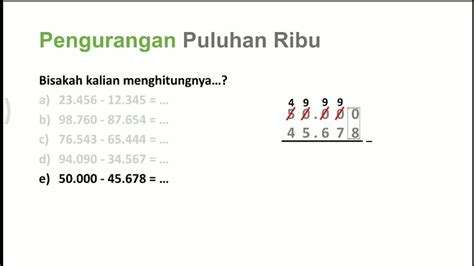 Penjumlahan Dan Pengurangan Puluhan Ribu Materi Ajar Di Masa New