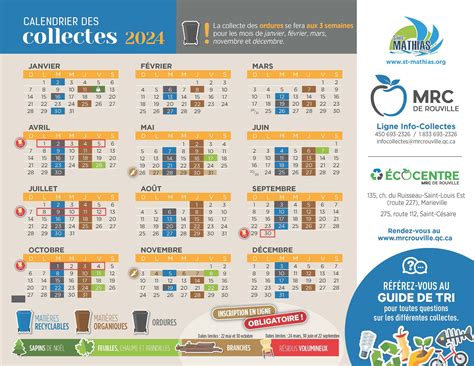 Nouveau Calendrier Des Collectes