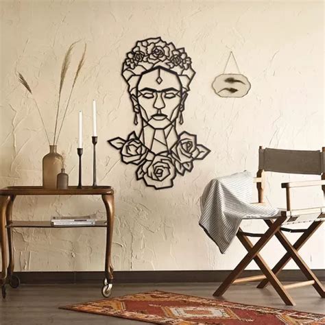 Cuadro 3d Artesanal Decorativo Frida Kahlo Madera Mdf 6mm Meses Sin