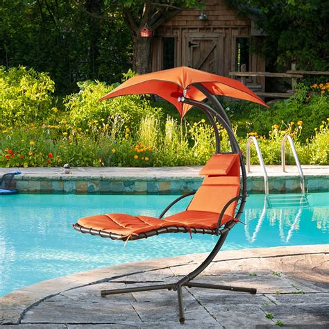 Hanging Chaise Lounge Chair Canopy Floating Chaise Lounger