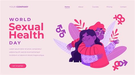 Free Vector World Sexual Health Day Landing Page Template