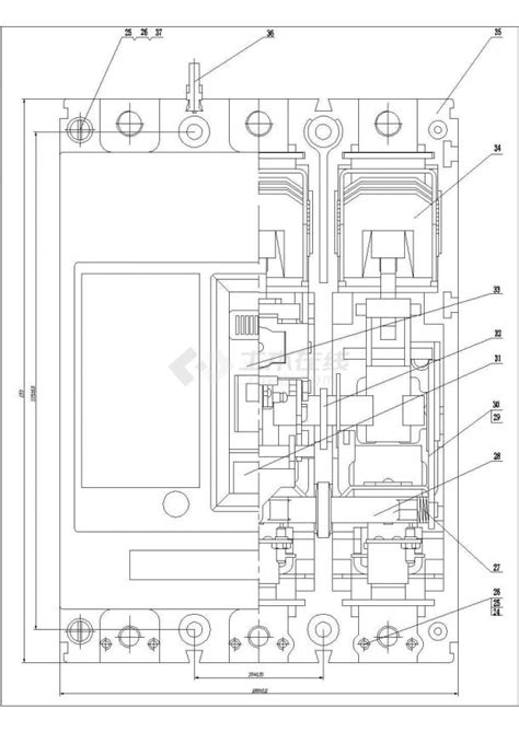 某新式dz10 100塑料外壳式断路器总装图电气做法与说明图土木在线