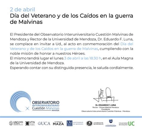 2 de Abril Día del Veterano y de los Caídos en la Guerra de Malvinas