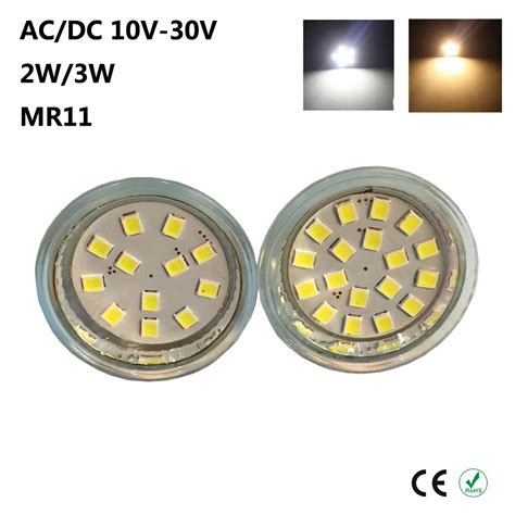 MR11 GU4 Led Spotlight AC DC 10 30V Dimmable 2W 3W 2835 SMD LED Lamp