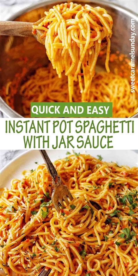 Easy Instant Pot Spaghetti With Jar Sauce This Recipe Is Perfect For