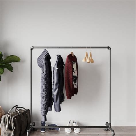 Industrial Pipe Clothing Rack Clothes Storage System Made To Etsy