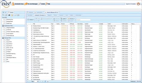 item management system graphical user interface excerpt