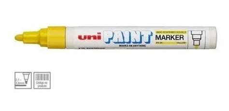 Caneta Permanente Uni Paint Px 20 Amarela Industrial Uniball MercadoLivre