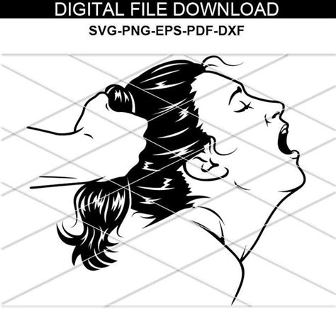 Sexy Woman Svg Submissive Female Svg Pony Tail Pulled Back Bdsm