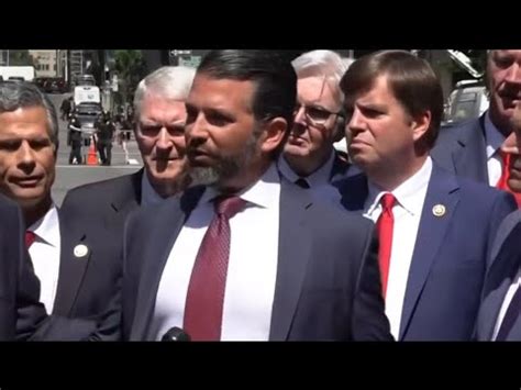 Donald Trump Jr And Members Of Congress Slam Trump Trial Youtube