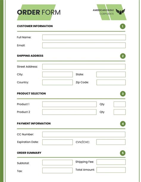 Order Ecommerce Form Template Venngage