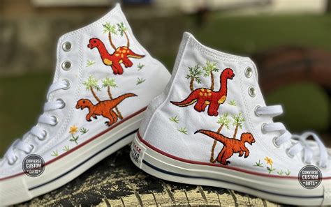 Converse Chuck Taylor 1970s Custom Embroidery Dinosaurdinosaur