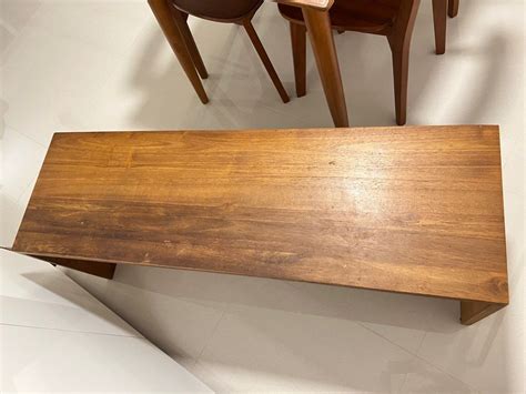 Scanteak Solid Teak Wood Plank Bench 130cm Free Delivery Furniture