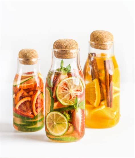 Summer Refreshing And Extra Hydrating Infused Water In Bottles With