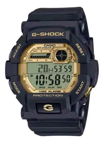 Relogio Casio G Shock Masculino Digital Preto E Dourado Cor Do Fundo