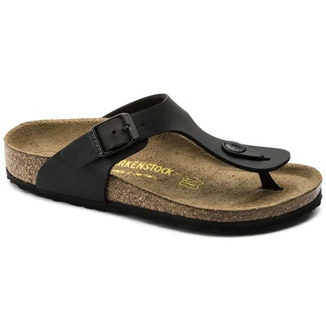 Birkenstock Gizeh Kids Birko Flor Black Lauries Shoes