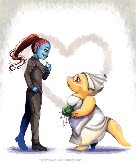 Undyne X Alphys Get Marry By Delucat On Deviantart