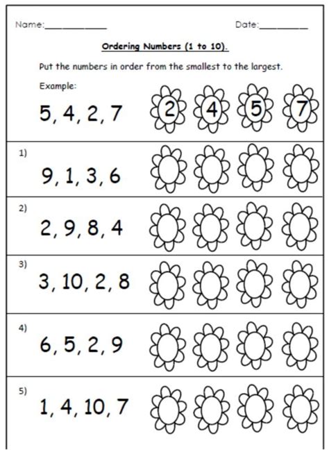 Free Ordering Worksheets And Number Cards 1 20 Basic Math