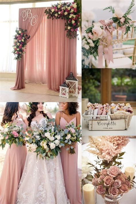 ️ 30 Trendy Dusty Rose Wedding Color Ideas Hi Miss Puff Dusty Rose Wedding Wedding Colors