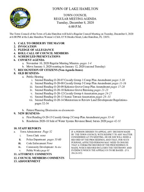 Fillable Online Town Council Rules Of Procedures Fax Email Print