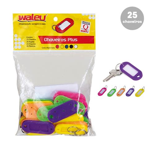 Chaveiro Organizador Plus Cores Neon 25und Waleu