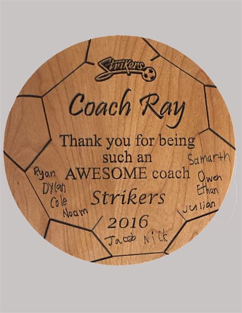 Soccer Coach Appreciation Plaque Etsy