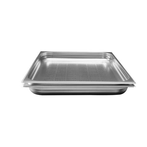 Bac GN2 1 inox perforé profondeur 65mm ATOSA en Promotion Caloria