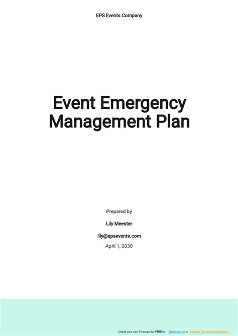 FREE Emergency Management Plan Template in Google Docs | Template.net