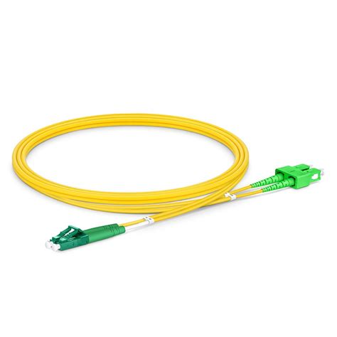 OS2 9 125 LC SC Singlemode Fiber Optic Cable Duplex 1m 3ft Yellow