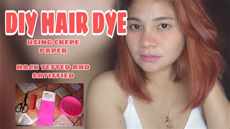 Diy Hair Dye Pink Color Using Crepe Paper 10pesos Only Hack Tested And