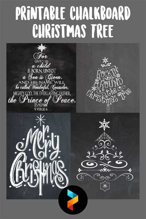 Printable Chalkboard Christmas Tree Christmas Chalkboard Christmas