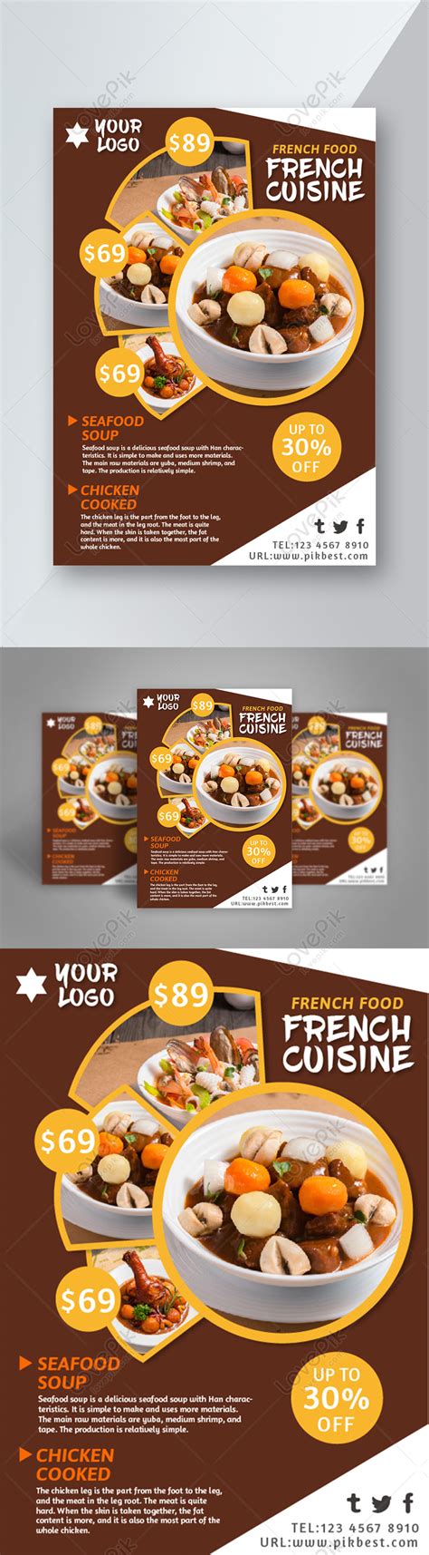 Template Desain Brosur Makanan Gambaran – NBKomputer