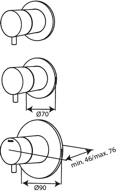 Damixa Silhouet XS 1 Brusesystem 3 Greb Til Indbygning I Krom