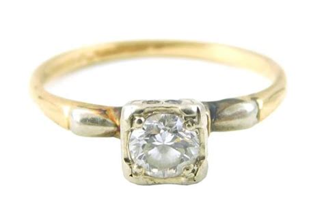 Lot Jewelry K Diamond Engagement Ring Stamped K Yellow Gold