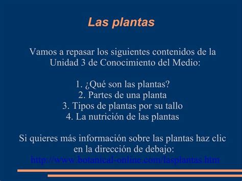 Las Plantas Ppt