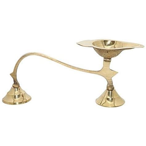 Buy GIRI Brass Aarti One Mukh Ghee Lamp - 10 cm Online at Best Price of ...