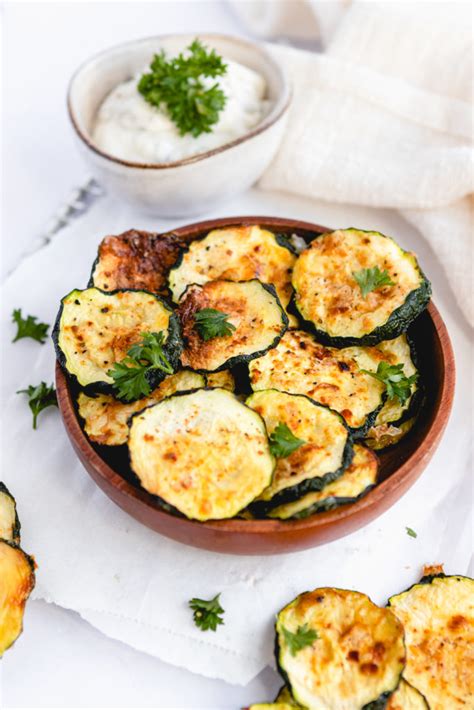 Air Fryer Keto Zucchini Chips Airfryingketo